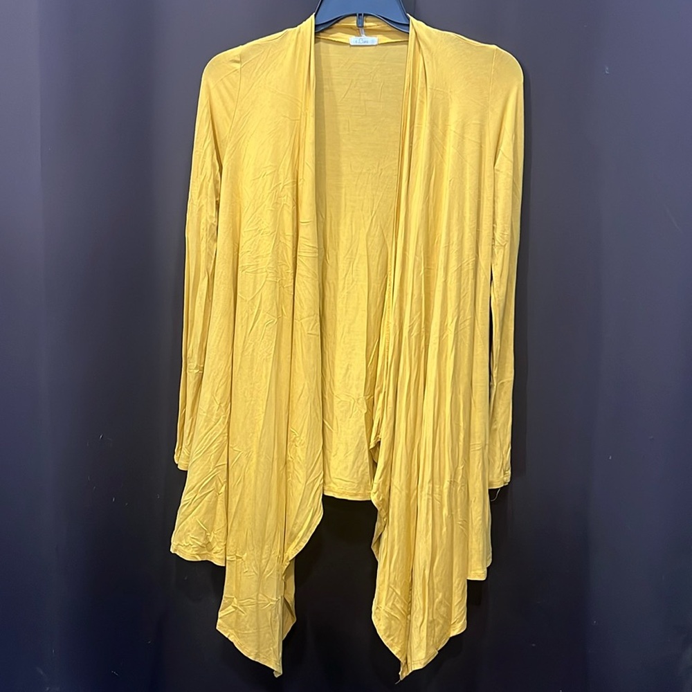 e.Luna Cardigan, Mustard, Size S
